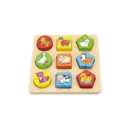 VIGA Puzzle Edukacyjne Drewniane Zwierzęta Viga Toys