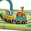 Tooky Toy Drewniana Walizka Tor ZOO Zwierzęta Pojazd Wagoniki Tooky Toy