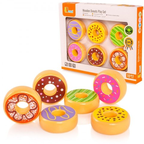 VIGA Drewniane Pączki Donaty 6 szt Viga Toys