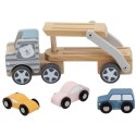 VIGA PolarB Drewniana laweta z samochodzikami Montessori Viga Toys