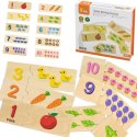 VIGA Zestaw Drewniane Puzzle Dopasuj Liczby Układanka Montessori Viga Toys