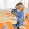 MASTERKIDZ Drewniany Sorter Kształtów Kolorowe Owoce Montessori Masterkidz