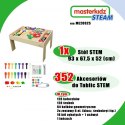 MASTERKIDZ Drewniany Stół Edukacyjny +AKCESORIA STEM WALL Masterkidz