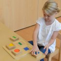 MASTERKIDZ Sensoryczny Sorter Drewniany Kształty i Kolory Montessori Masterkidz