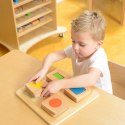 MASTERKIDZ Sensoryczny Sorter Drewniany Kształty i Kolory Montessori Masterkidz