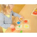 MASTERKIDZ Sensoryczny Sorter Drewniany Kształty i Kolory Montessori Masterkidz