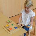 MASTERKIDZ Sensoryczny Sorter Drewniany Kształty i Kolory Montessori Masterkidz