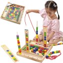 VIGA Drewniana Gra edukacyjna Logiczne koraliki 104 elementy Montessori Viga Toys