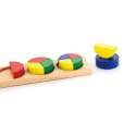 VIGA Drewniana Układanka Klocki Matematyczne Ułamki 10 Klocków Montessori Viga Toys