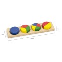 VIGA Drewniana Układanka Klocki Matematyczne Ułamki 10 Klocków Montessori Viga Toys