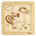 VIGA Poręczne Drewniane Puzzle Konik Viga Toys