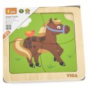 VIGA Poręczne Drewniane Puzzle Konik Viga Toys