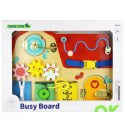 TOOKY TOY Drewniana Tablica Montessori Manipulacyjna Zamki Zębatki Pętle Tooky Toy