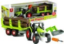 Rozkręcany Traktor z Przyczepą z Drewnem 43 cm LEAN Toys