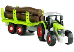 Rozkręcany Traktor z Przyczepą z Drewnem 43 cm LEAN Toys