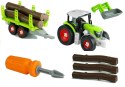 Rozkręcany Traktor z Przyczepą z Drewnem 43 cm LEAN Toys