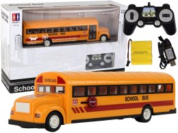 Żółty Autobus Szkolny Zdalnie Sterowany R/C Otwierane Drzwi LEAN Toys