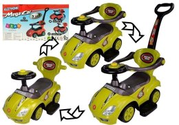 Jeździk z Pchaczem Mega Car 3w1 Żółty LEAN Toys