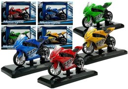 Sportowy Motocykl z Dźwiękami 1:18 4 Kolory LEAN Toys