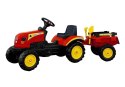 Traktor Branson z Przyczepą czerwony Pedały 135 cm LEAN Toys