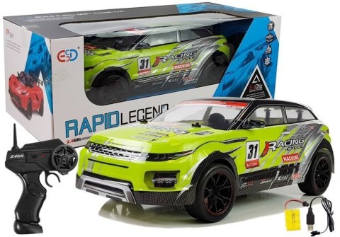 Zdalnie sterowane Autko Rajdowe 1:10 Zielone R/C LEAN Toys