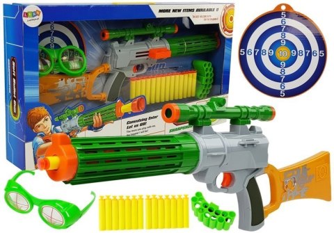 Karabin na Naboje Piankowe z Tarczą Szary LEAN Toys