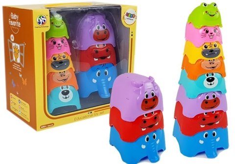 Piramidka Kubeczki dla Niemowlaka Zwierzątka LEAN Toys