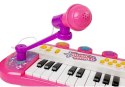 Keyboard Pianinko 24 Klawisze USB Mikrofon Różowy LEAN Toys