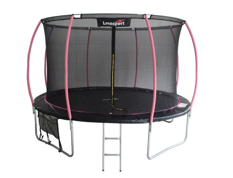 Trampolina LEAN Sport Max 12ft Czarno-Różowa LEAN Sport