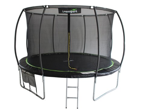 Trampolina LEAN Sport Max 12ft Czarno-Zielona LEAN Sport