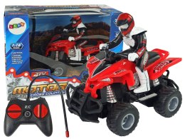 Quad Zdalnie Sterowany Czerwony 27 Mhz 1:16 Na Baterie LEAN Toys