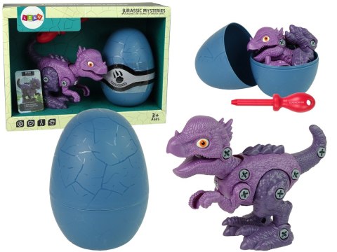 Zestaw Dinozaur Stygimoloch z Jajkiem DIY Śrubokręt Fioletowy LEAN Toys