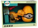 Zestaw Dinozaur Tyranozaur Rex z Jajkiem DIY Śrubokręt Pomarańczowy LEAN Toys