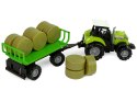 Traktor z Przyczepka Bale Siana Dźwięk Zielony LEAN Toys