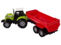 Zielony Traktor z Czerwoną Przyczepką Dźwięk LEAN Toys