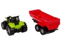 Zielony Traktor z Czerwoną Przyczepką Dźwięk LEAN Toys