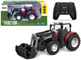 Traktor Czerwony Zdalnie Sterowany 2,4 G Ruchoma Łyżka 1:24 LEAN Toys