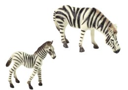 Zestaw 2 Figurek Zebra z Młodym Zebry Figurka Zwierzęta LEAN Toys