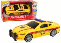 Sportowe Auto Ambulans Światła Dźwięk Żółty Napęd LEAN Toys