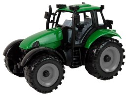 Traktor Ideal Farm Zielony Czerwony Otwierana Maska LEAN Toys