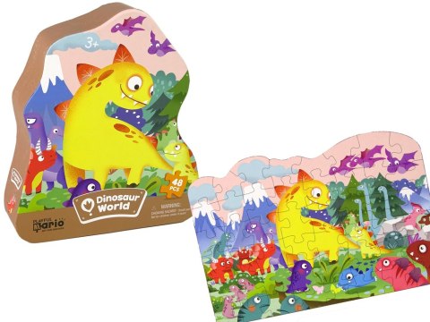 Puzzle Dinozaur Wulkan 48 Elementów LEAN Toys