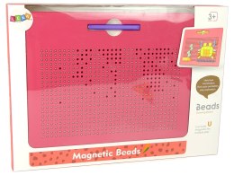 Tablica Magnetyczna z Kulkami Tablet Magnetyczny Klocki Różowa LEAN Toys