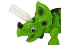 Interaktywny Dinozaur Triceratops Para Wodna Dźwięk Zielony LEAN Toys