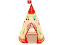 Namiot Tipi Dla Dzieci Styl Indiański Ogród Kremowy 160 cm x 105 cm LEAN Toys