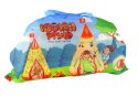 Namiot Tipi Dla Dzieci Styl Indiański Ogród Kremowy 160 cm x 105 cm LEAN Toys