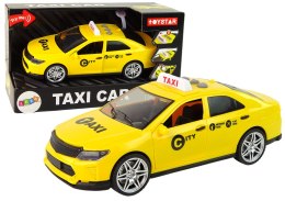 Auto Taxi Pojazd 1:14 Światła Dźwięki Żółte LEAN Toys