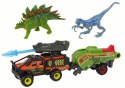 Dinozaury Zestaw Auto Rakieta Pomarańczowy Naczepa LEAN Toys