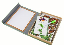 Edukacyjny Zestaw Puzzli Magnetycznych Z Motywem Dinozaurów LEAN Toys