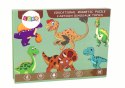 Edukacyjny Zestaw Puzzli Magnetycznych Z Motywem Dinozaurów LEAN Toys