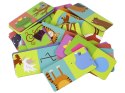 Gra Logiczna Puzzle Dwustronne Domino Zwierzęta 10cm x 5cm 28 El. LEAN Toys